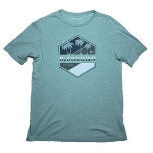TRAVIS MATHEW MEDIUM JETTY WALKER GOLF Preppy  LIGHT GREEN TEE SHIRT
